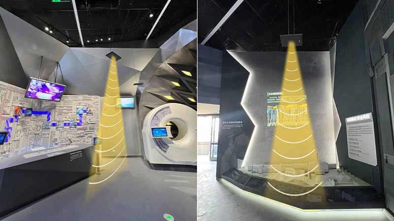 深圳科技展廳安裝清聽聲學的定向音箱聚音寶